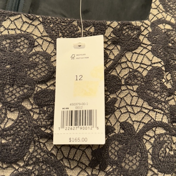 NWT! Gray BANANA REPUBLIC Lace Dress - Size 12 - Picture 4 of 6